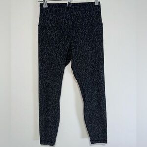 Lululemon Women's Align Leggings Sz 8 High Rise 25" Leopard Camo Deep Coal Multi
